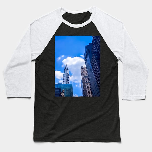 Midtown Manhattan Skyscrapers NYC Baseball T-Shirt by eleonoraingrid